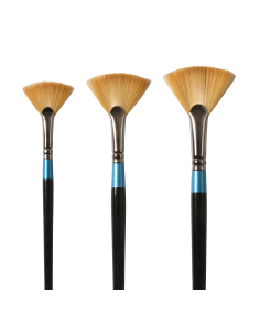 Pincel Sintético Abanico Acuarela Mango Corto S.48