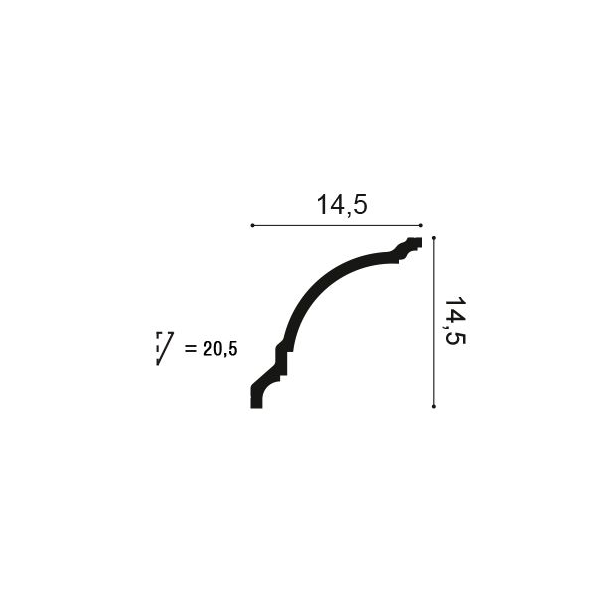 Cornisa Orac Decor 200X14,5X14,5 Cm Cx203