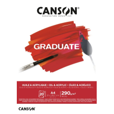 Bloc Oleo Y Acrílico Canson Graduate A4 20 Hj. 290 Gr