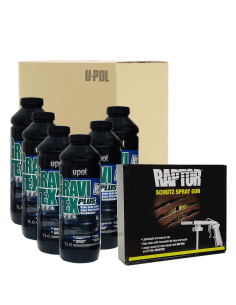 Kit 6 X Pintura Antigravilla Hs Negro Gravitex 1 Lt +...