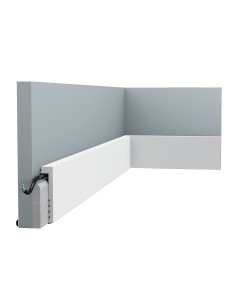 Orac Decor Zócalo Cubre Rodapié 200X10X2,2 Cm Sx171 Ral9003