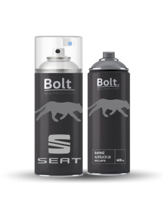 Pack Spray Pintura Bicapa Para Seat Metalizado + Barniz...