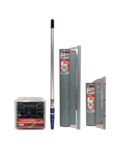 Kit Espátulas Alisar Inox 30 Cm + 60 Cm + Mango Telescópico