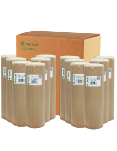 Caja 12 Rollos De Papel Con Cinta Nerpel 30 Cm X 45 Mts
