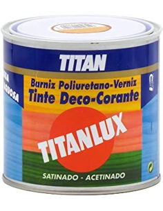 Barniz Tinte Titanlux Satinado Agua ½ Lt