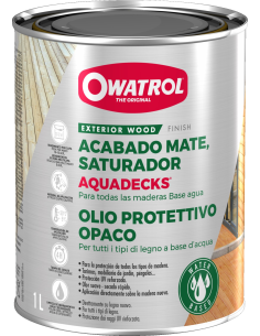 Aquadecks Gris Grafito Saturador Mate Al Agua 1 Lt