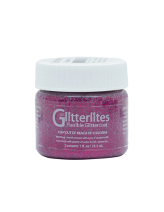 Pintura Cuero Y Polipiel Angelus Glitterlites Razzberry...