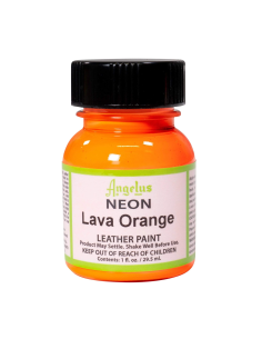 Pintura Cuero Y Polipiel Angelus Neón Lava Orange 29,5 Ml