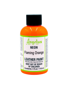 Pintura Cuero Y Polipiel Angelus Neón Flaming Orange 118 Ml