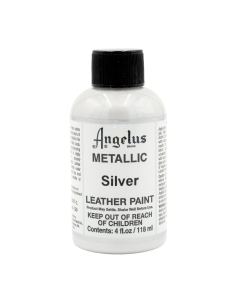 Pintura Cuero Y Polipiel Angelus Metallic Silver 118 Ml