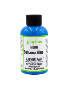 Pintura Cuero Y Polipiel Angelus Neón Bahama Blue 118 Ml