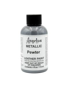 Pintura Cuero Y Polipiel Angelus Metallic Pewter118 Ml