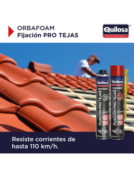 Espuma Tejas Pistola Orbafoam Rojo Teja Quilosa 650 Ml