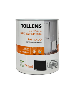 Esmalte Al Agua Multisuperficies Satinado Negro Tollens...