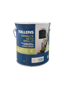 Esmalte Al Agua Alto Brillo Tollens 4 Lt