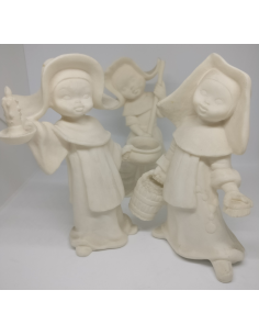 3 Figuras Marmolina Sirvientas