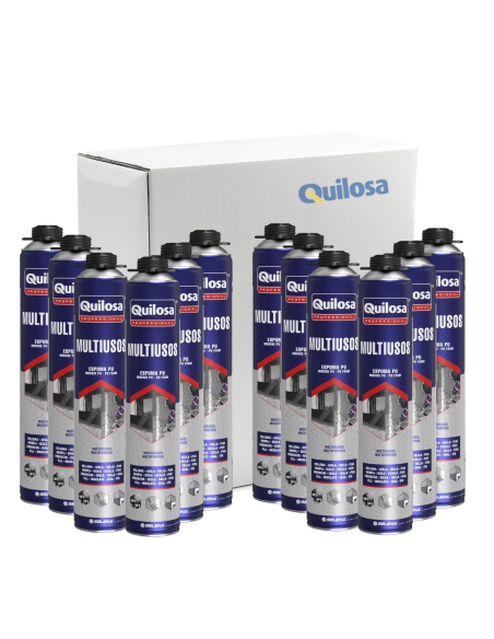 Caja 12 Uds. Espuma Poliuretano Orbafoam Multiusos Pistola 700 Ml