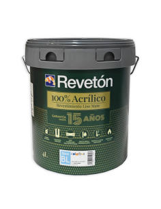Reveton Liso 100% Acrílico Blanco 4 Lt