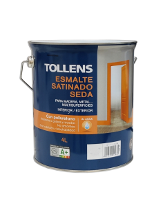 Esmalte Al Agua De Poliuretano Satinado Seda Tollens...