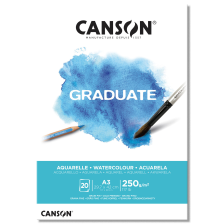 Bloc Acuarela Canson Graduate A3 20 Hj. 250 Gr