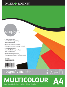 Bloc Papel 7 Colores 21 Hojas-120 Gr/M2
