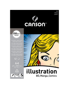 Bloc 12 Hojas A4 Papel Comic & Manga 250 Gr
