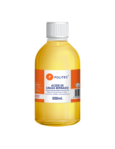 Aceite De Linaza Refinado Fine Art Politec 500 Ml