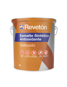 Reveton Esmalte Antioxidante Satinado Negro 4 Lt
