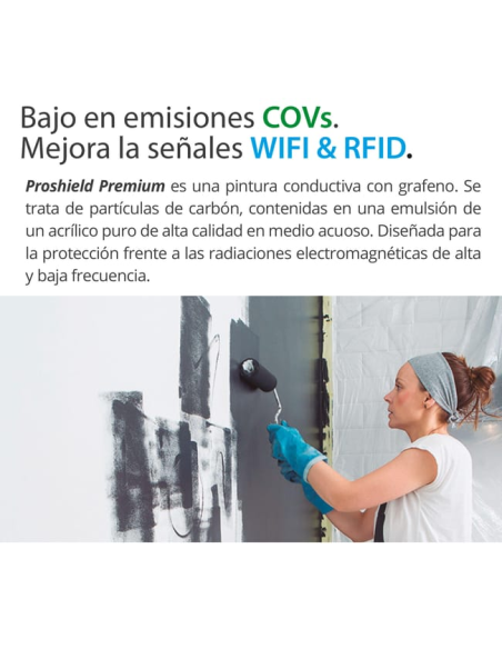 Pintura Conductiva de Apantallamiento Proshield Negro Mate 4 Lt