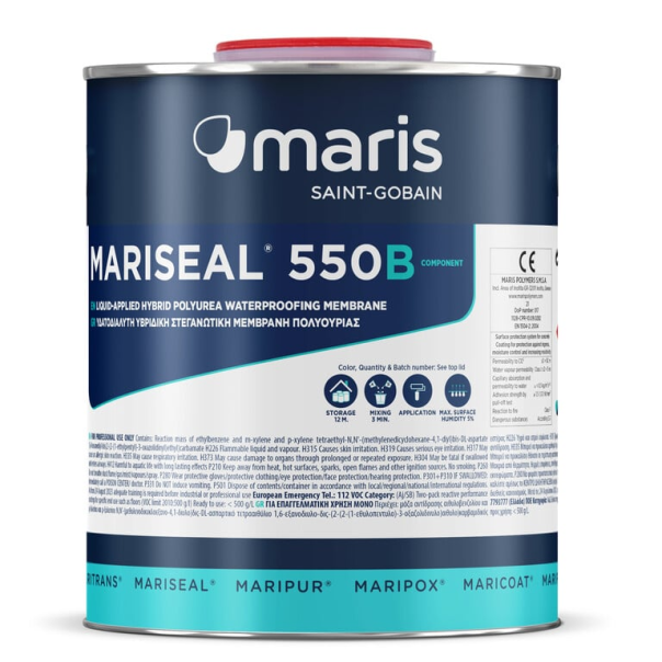 Poliurea en Frio Bicomponente UV Mariseal 550 Gris 20+2 Kg