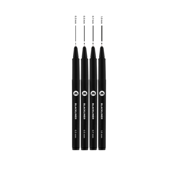 Pack 4 Rotuladores Calibrados Blackliner Set 2