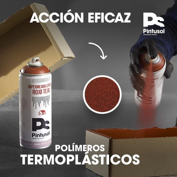 Spray Pintura Antigoteras Rojo Teja Pintusol 400 Ml