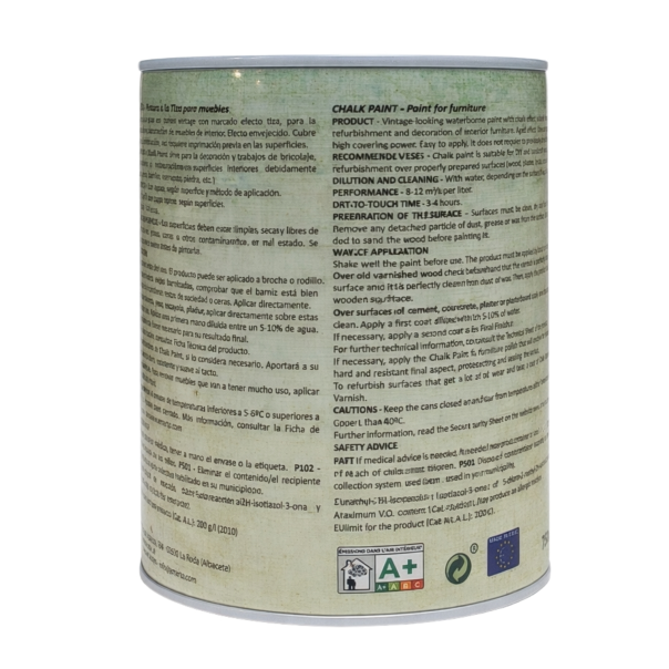 Chalk Paint Pintura A La Tiza Blanco 750 Ml