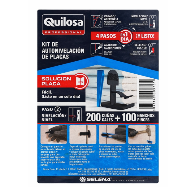 Kit Auto Nivelación Placas De Pladur 200+100 Quilosa