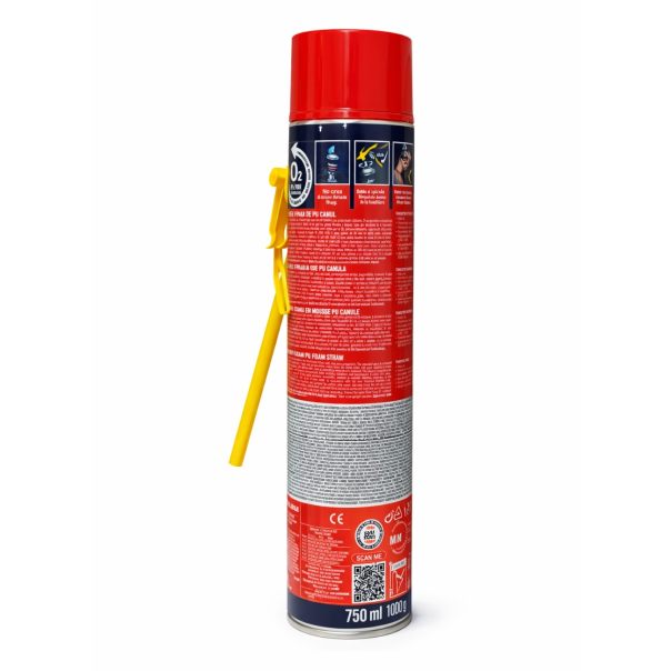 Espuma PU Contra Incendios Orbafoam Fire Stop B1 Manual 750 Ml