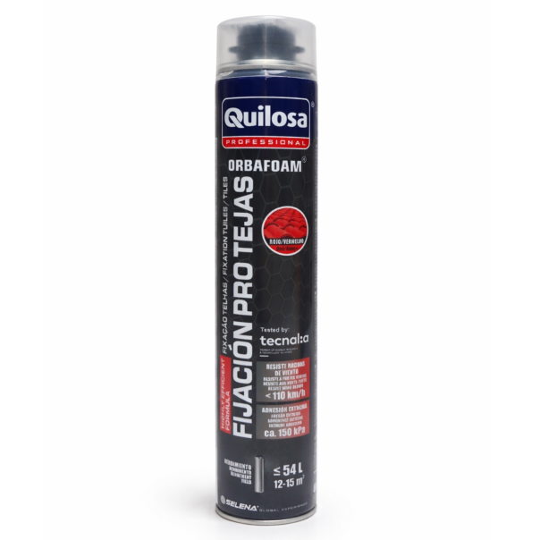 Caja 12 Uds. Espuma Tejas Pistola Orbafoam Rojo Teja 650 Ml