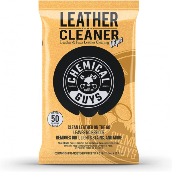 Chemical Guys Toallitas Limpiadoras De Cuero 50 Uds