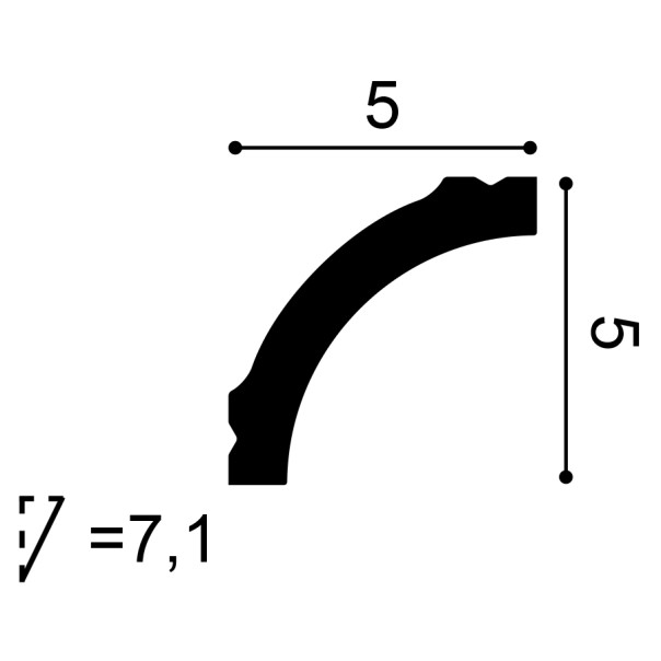Orac Decor Cornisa 200X5X5 Cm Cb521N