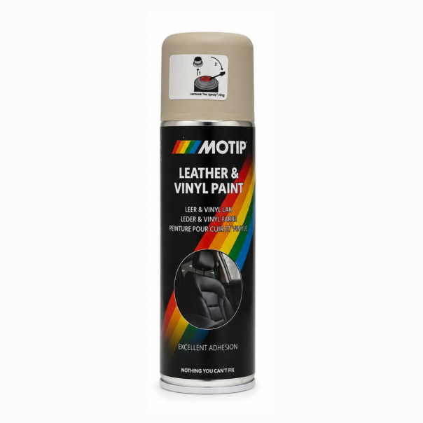 Spray Pintura De Cuero y Vinilo Beige Motip 200 Ml