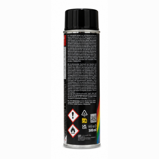 Spray Pintura Negro Brillante Motip 500 Ml