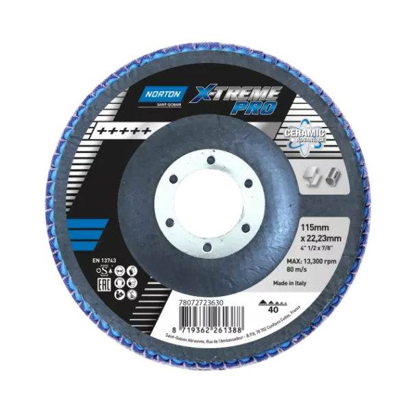 Discos de Láminas Norton X-treme Pro R928 125x22 mm P40
