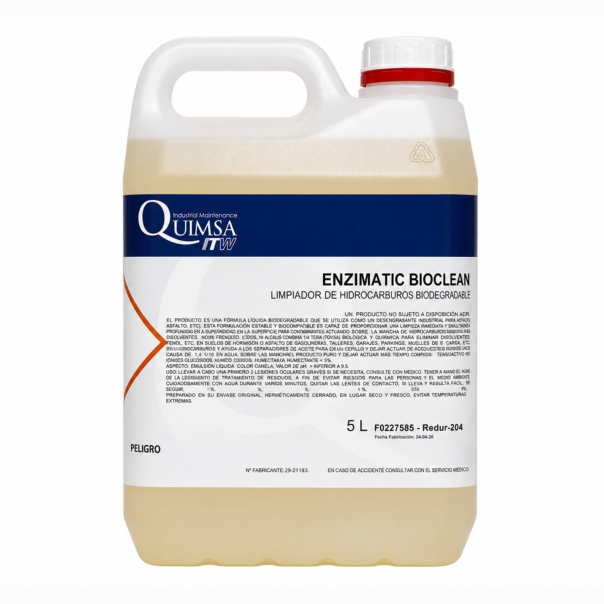 Limpiador De Manchas de Aceites e Hidrocarburos Enzimatic Bioclean 5 Lt