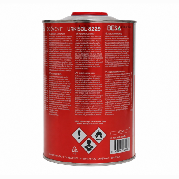 Disolvente Acrílicos Normal Urkisol 8229 1 Lt