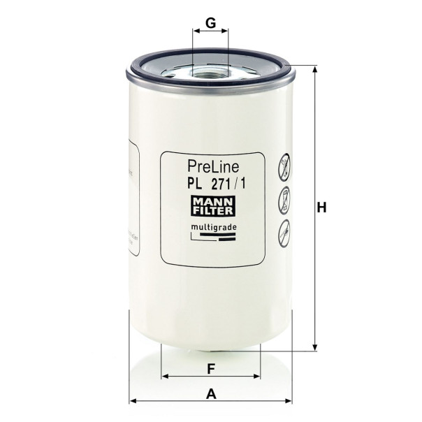 MANN-FILTER Filtro de combustible PL271/1