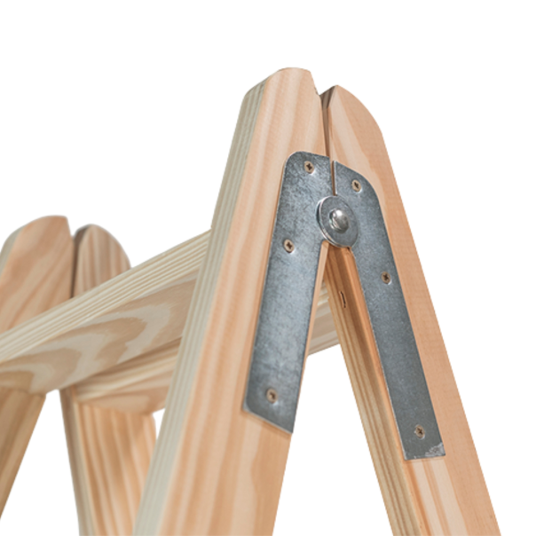 Escalera De Madera Abys 60 Tijera Profesional 6 Peldaños 6 cm