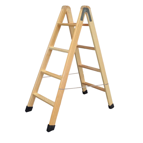 Escalera De Madera Abys 60 Tijera Profesional 7 Peldaños 6 cm