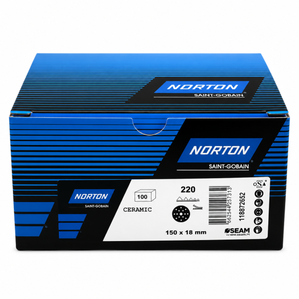 Discos Cerámicos Norton PRO PLUS A975 14+1 Ag. P220 100 Uds