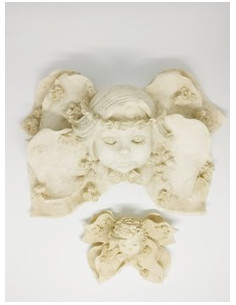 2 Figuras Marmolina Caras De Angel