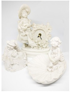 3 Figuras Marmolina 1 Con Reloj