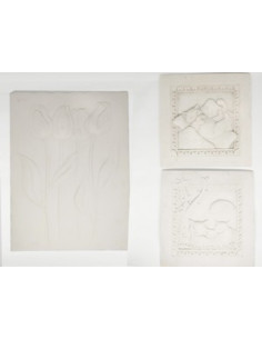 3 Tablas Escayola Gatos + Flores